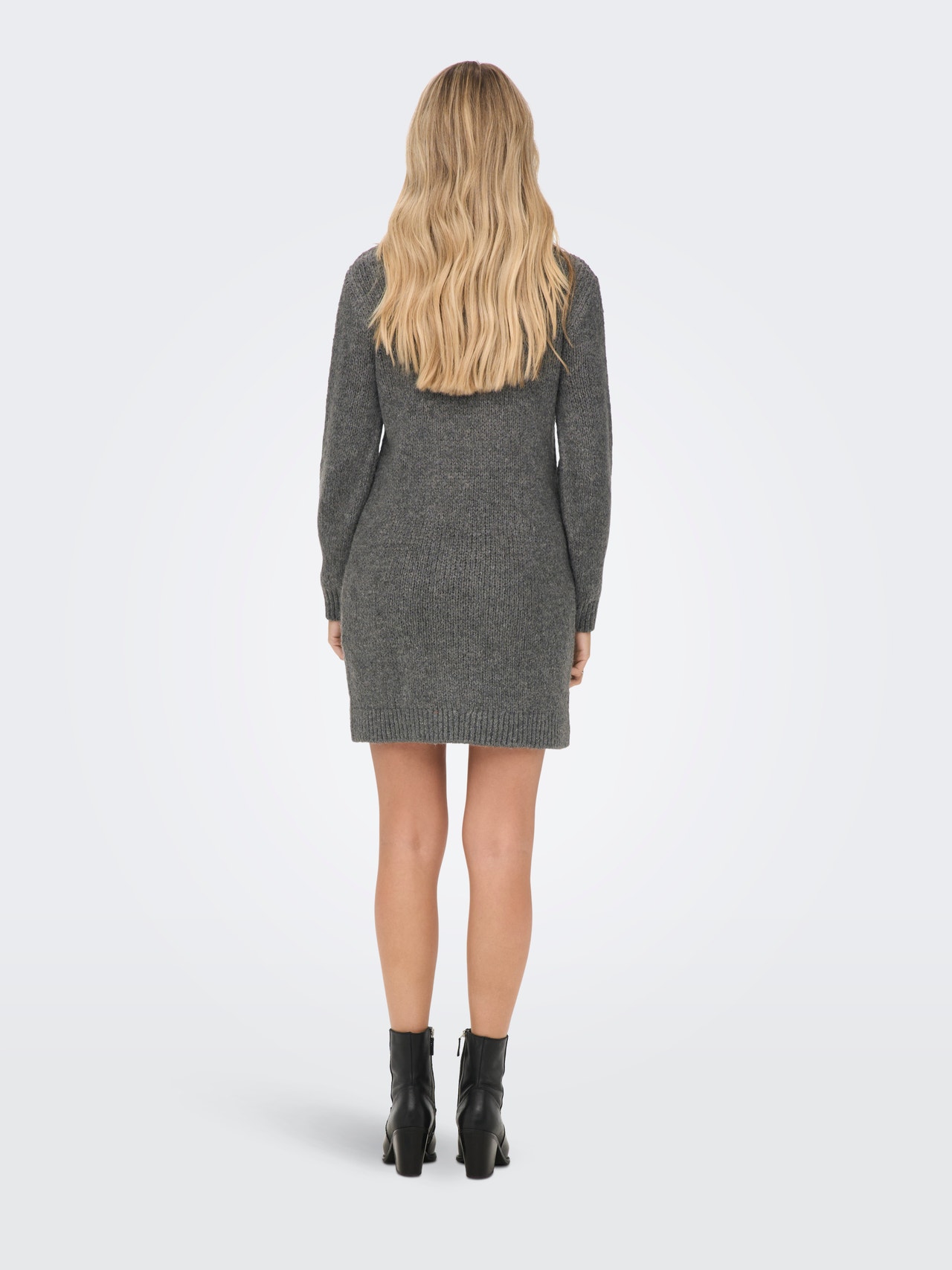 ONLY Roll Neck Knitted Dress -Smoked Pearl - 15271459