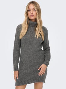 ONLY Roll Neck Knitted Dress -Smoked Pearl - 15271459