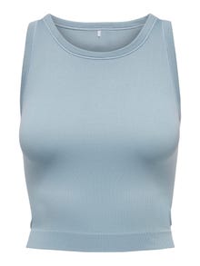 ONLY Cropped Fit Round Neck Tank-Top -Ashley Blue - 15271533