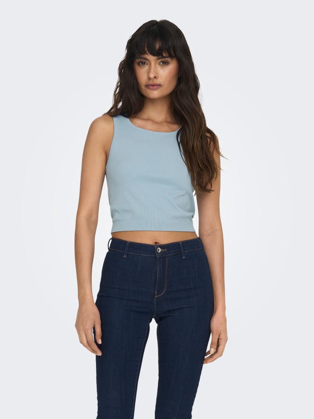 ONLY Cropped Fit O-Neck Tank-Top - 15271533
