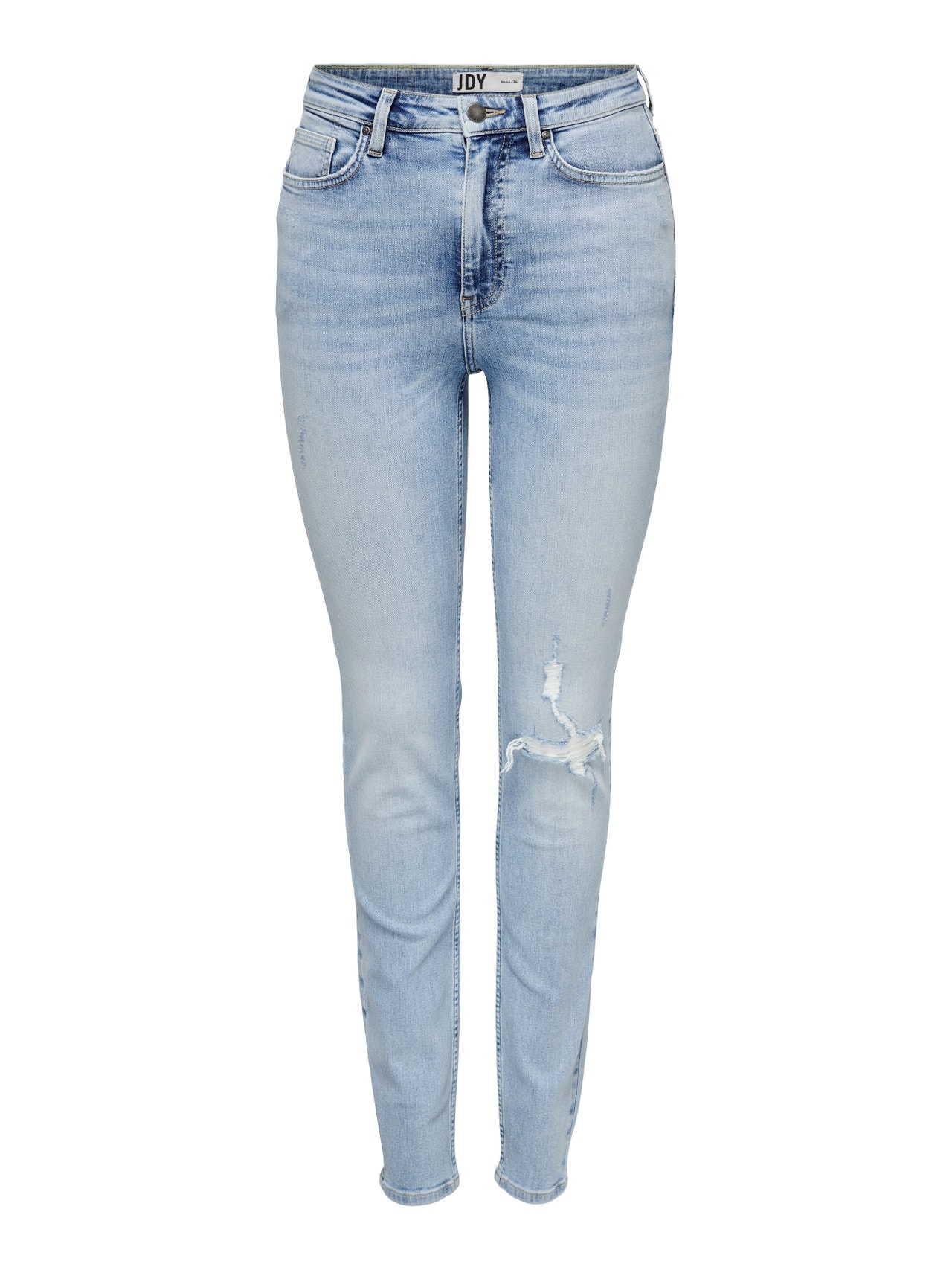 ONLY Ausgestellt Hohe Taille Zerrissene Säume Jeans -Light Blue Denim - 15271616
