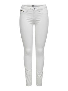 ONLY JDYTulga corte regular, con cremallera Jeans skinny fit -White - 15271705