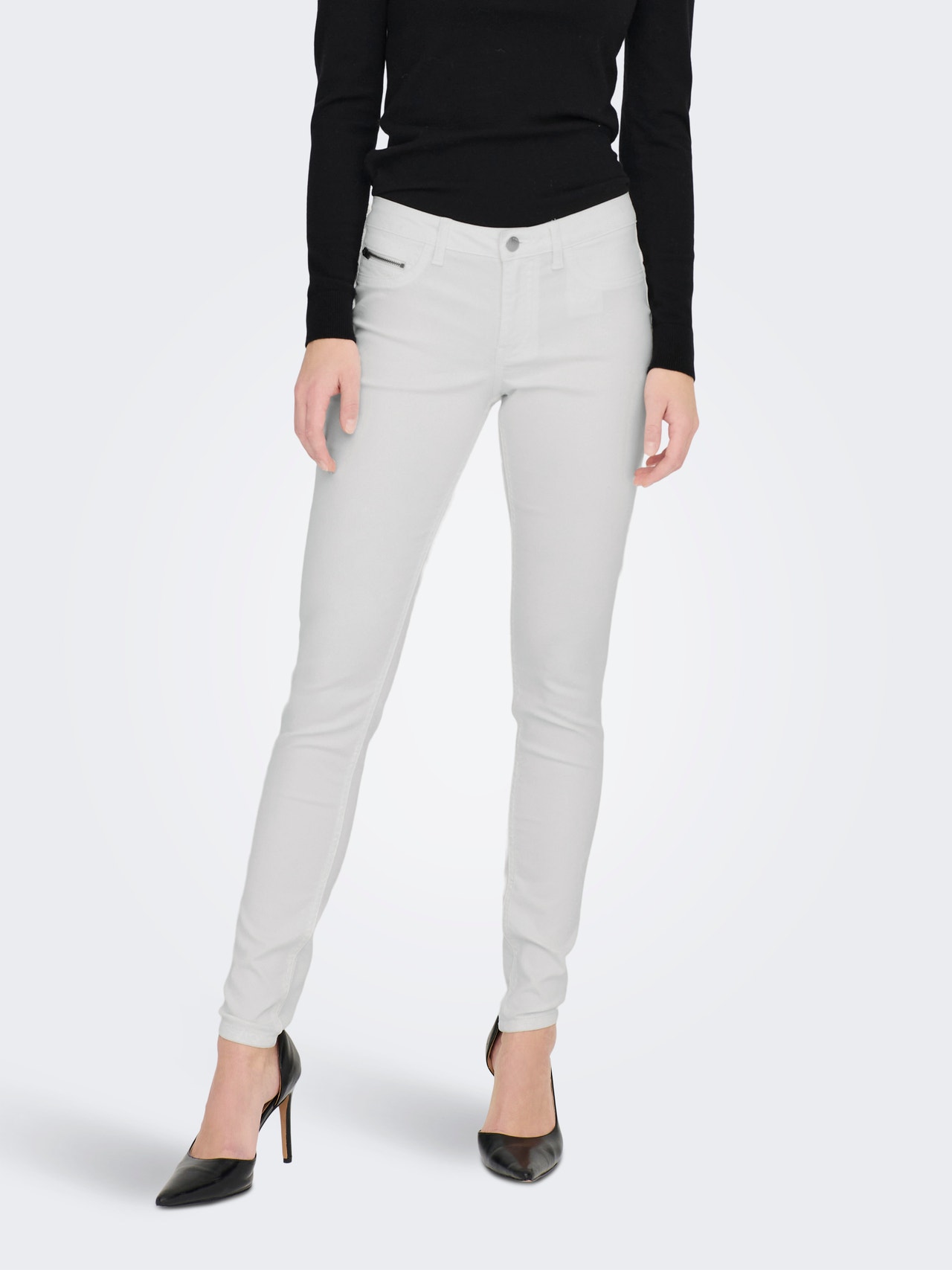 ONLY JDYTulga reg zip Skinny fit jeans -White - 15271705