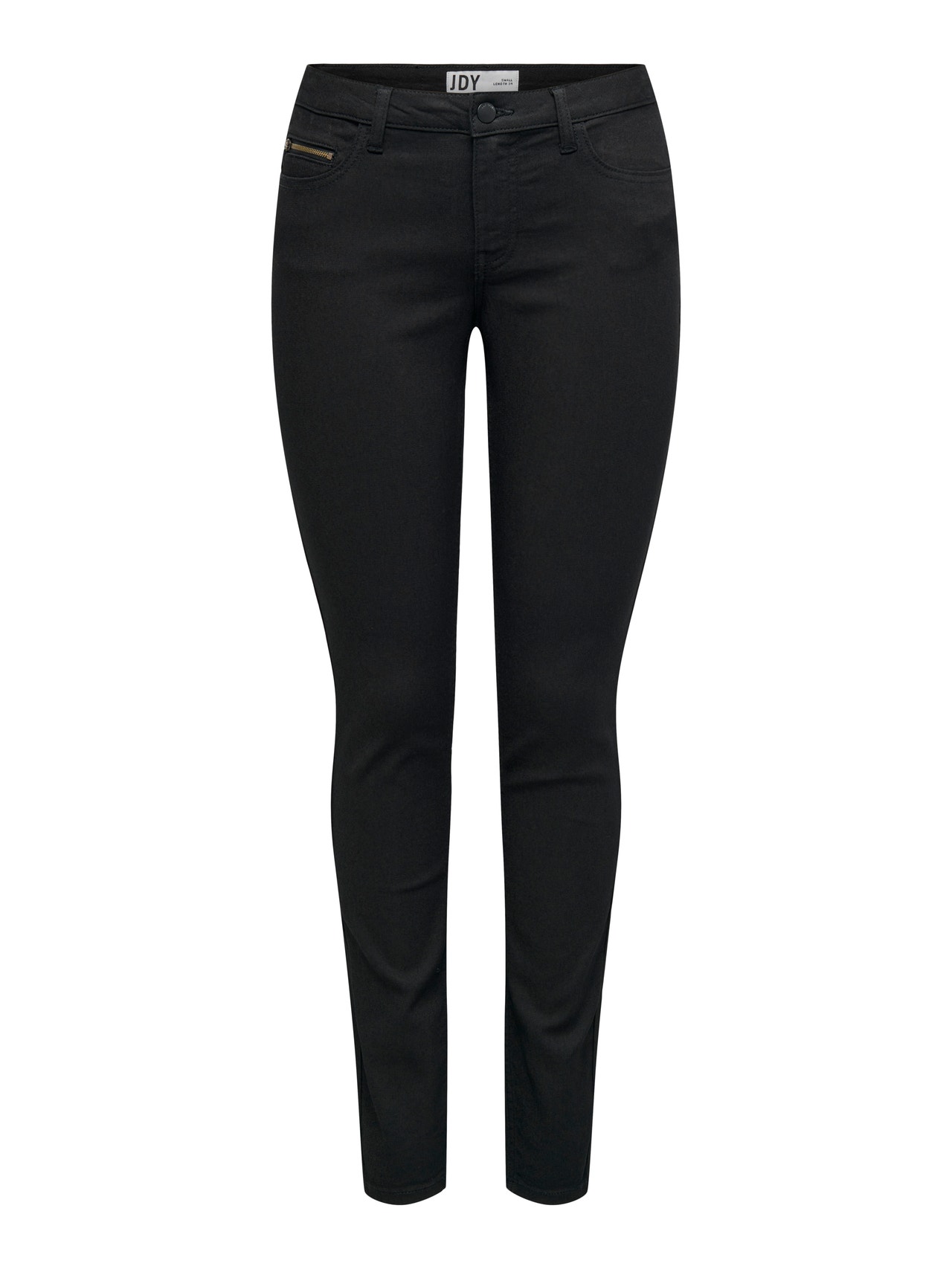 ONLY JDYTulga corte regular, con cremallera Jeans skinny fit -Black Denim - 15271705