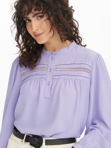 ONLY Tops Loose Fit Col mao Poignets boutonnés Manches volumineuses -Lavender - 15271743