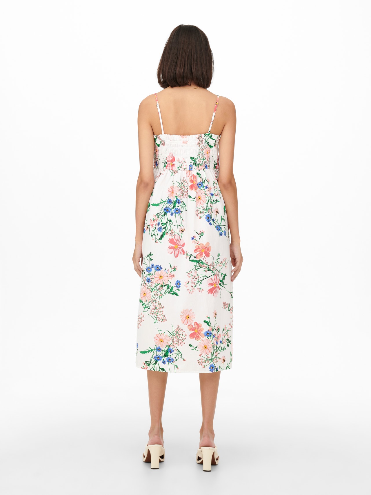 ONLY Normal geschnitten Trapezausschnitt Langes Kleid -White - 15271755