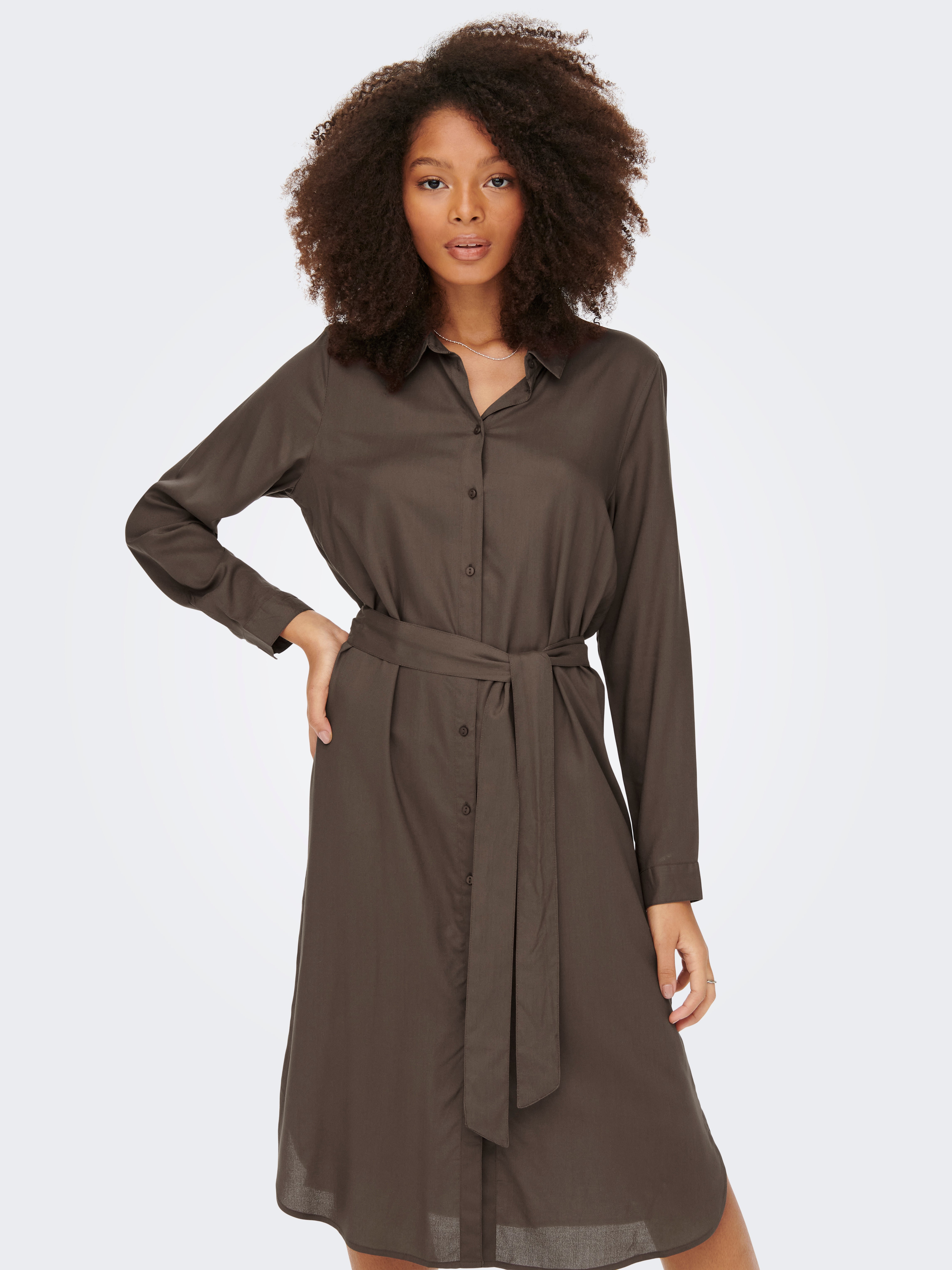 Long belted 2025 shirt dress