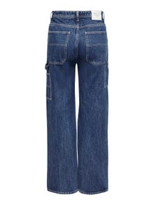 ONLY Jeans Straight Fit Taille haute -Medium Blue Denim - 15271792