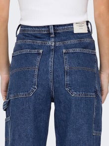 ONLY Jeans Straight Fit Taille haute -Medium Blue Denim - 15271792