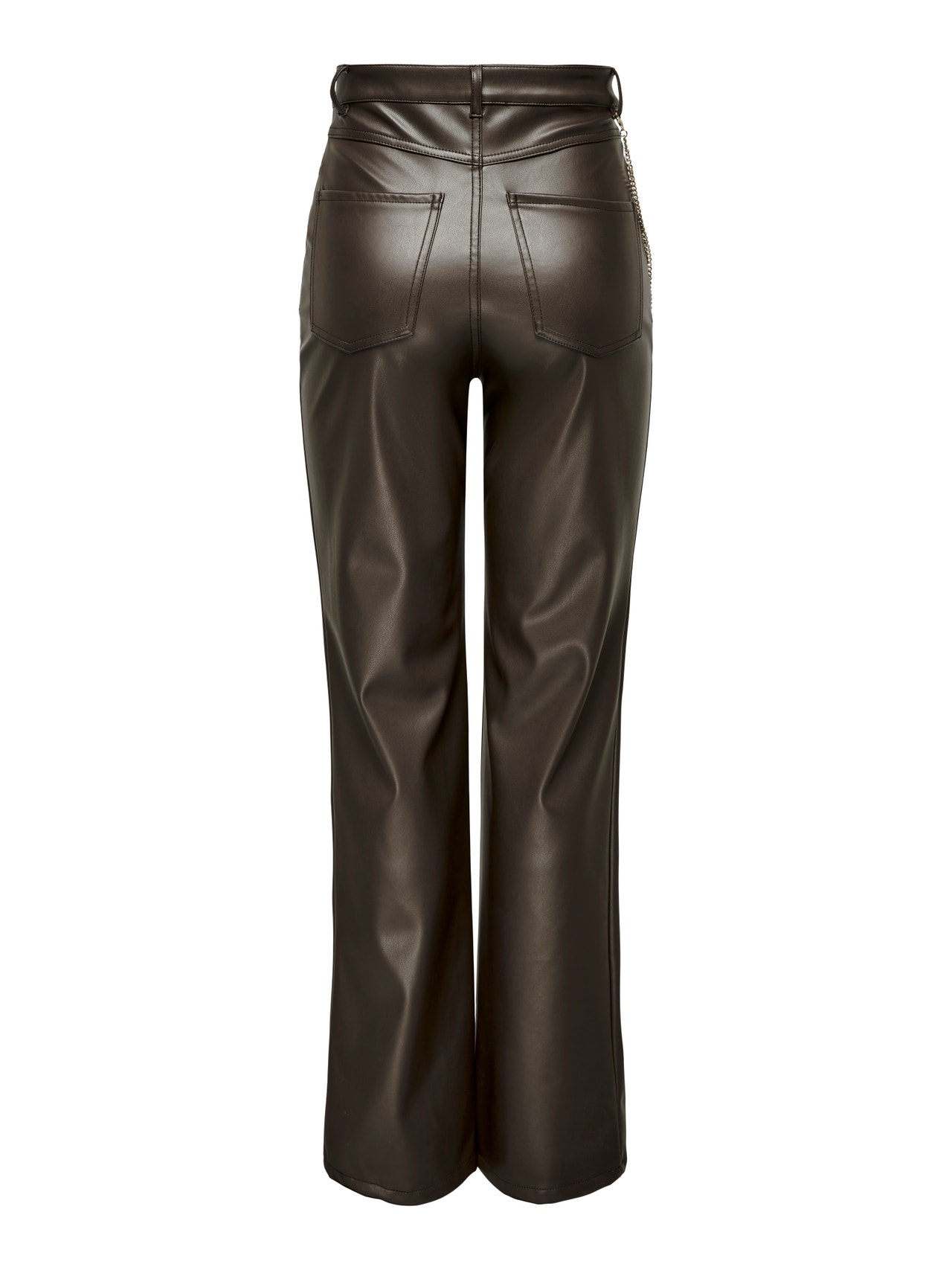 ONLY Faux leather Trousers -Delicioso - 15271877