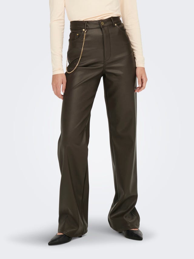 ONLY Faux leather Trousers - 15271877