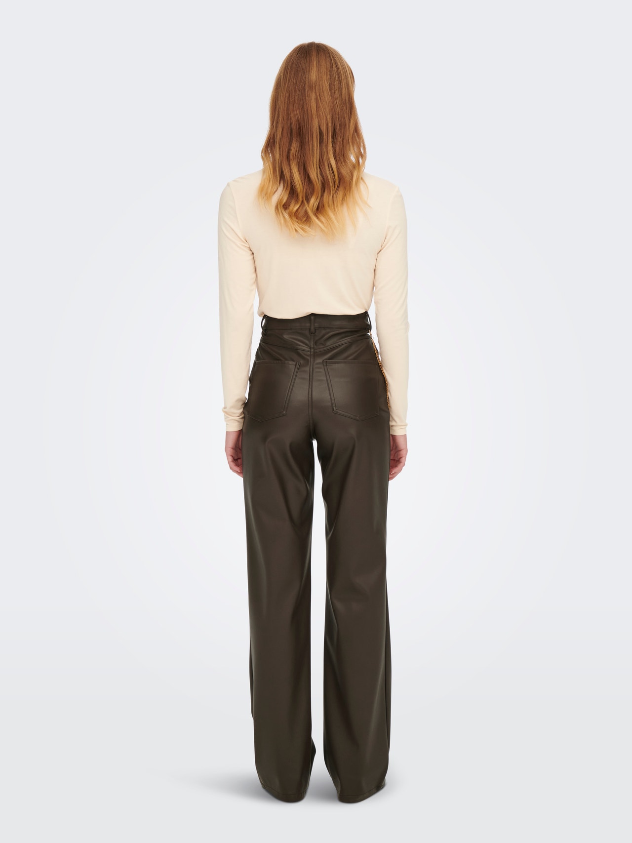 ONLY Pantalons Straight Fit Taille haute -Delicioso - 15271877