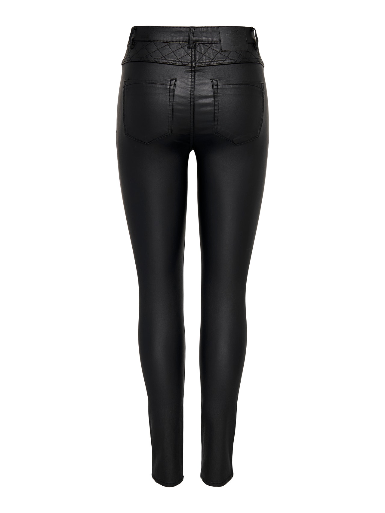ONLY Skinny bukser med høj talje -Black - 15271914