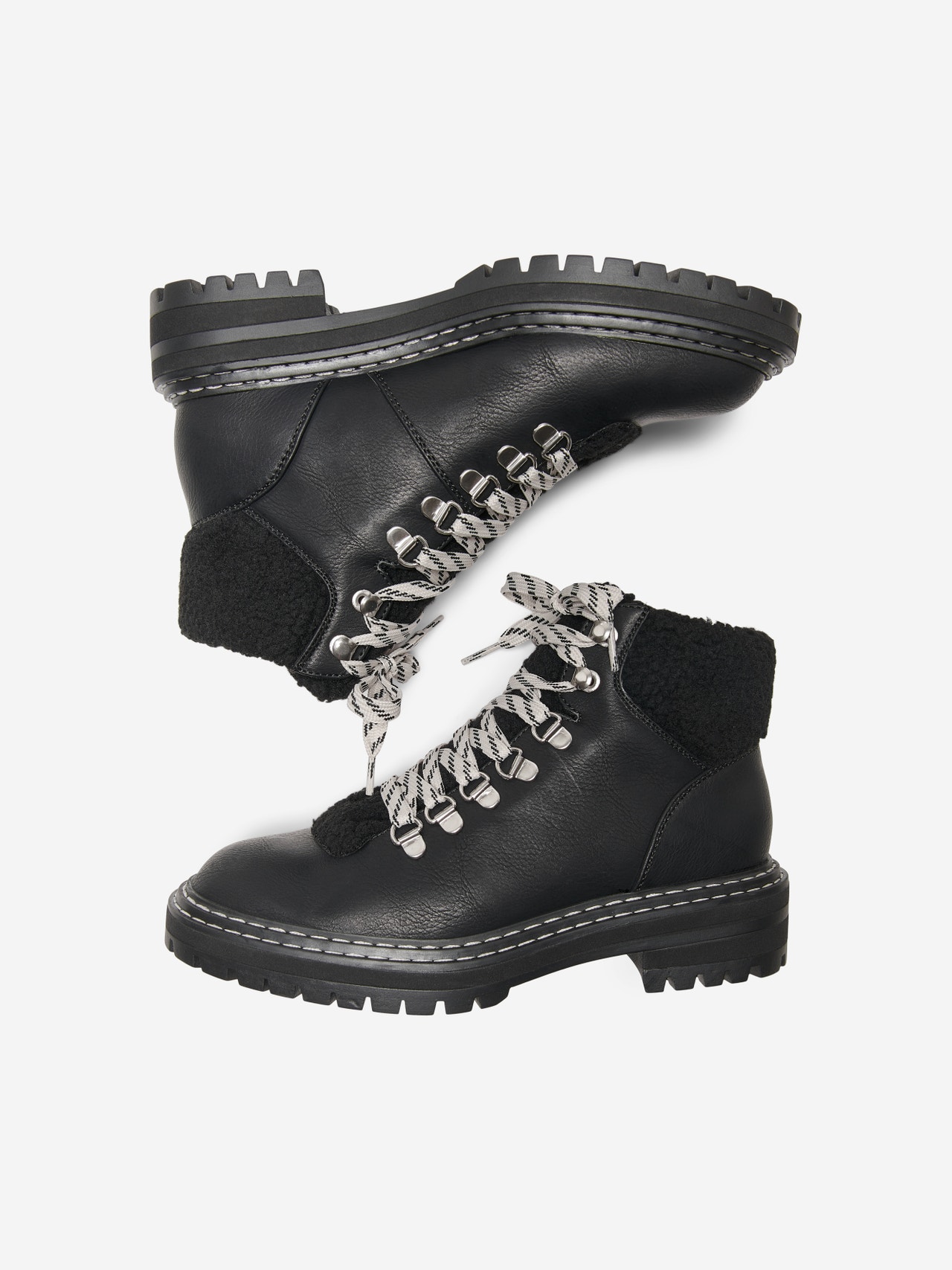 ONLY Faux leather boots -Black - 15271997