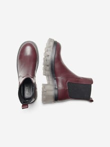 ONLY Bottes Bout rond -Burgundy - 15272038