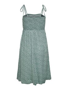 ONLY Normal passform Fyrkantig hals Graviditet Smala axelband Kort klänning -Chinois Green - 15272103