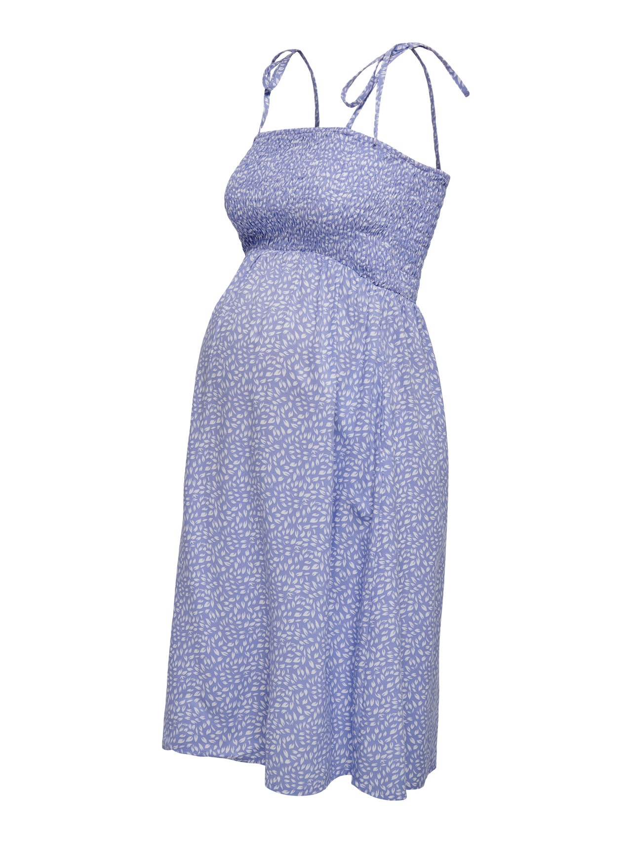 ONLY Normal passform Fyrkantig hals Graviditet Smala axelband Kort klänning -Sweet Lavender - 15272103