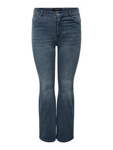 ONLY CARSally High Waist Flared Jeans -Blue Black Denim - 15272132