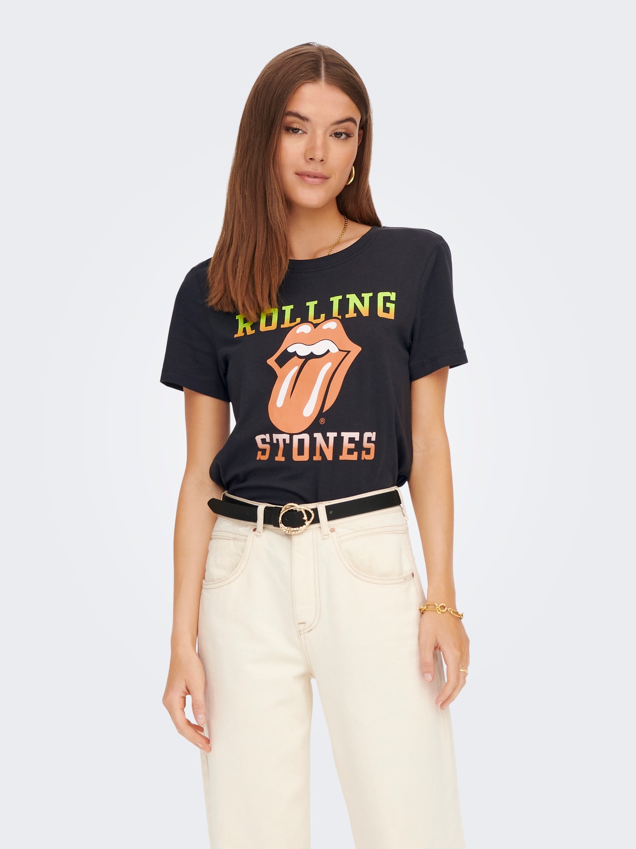 ONLY Estampado Rolling Stones Camiseta -Phantom - 15272165