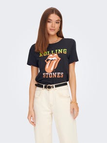 ONLY Rolling Stones printed T-shirt -Phantom - 15272165