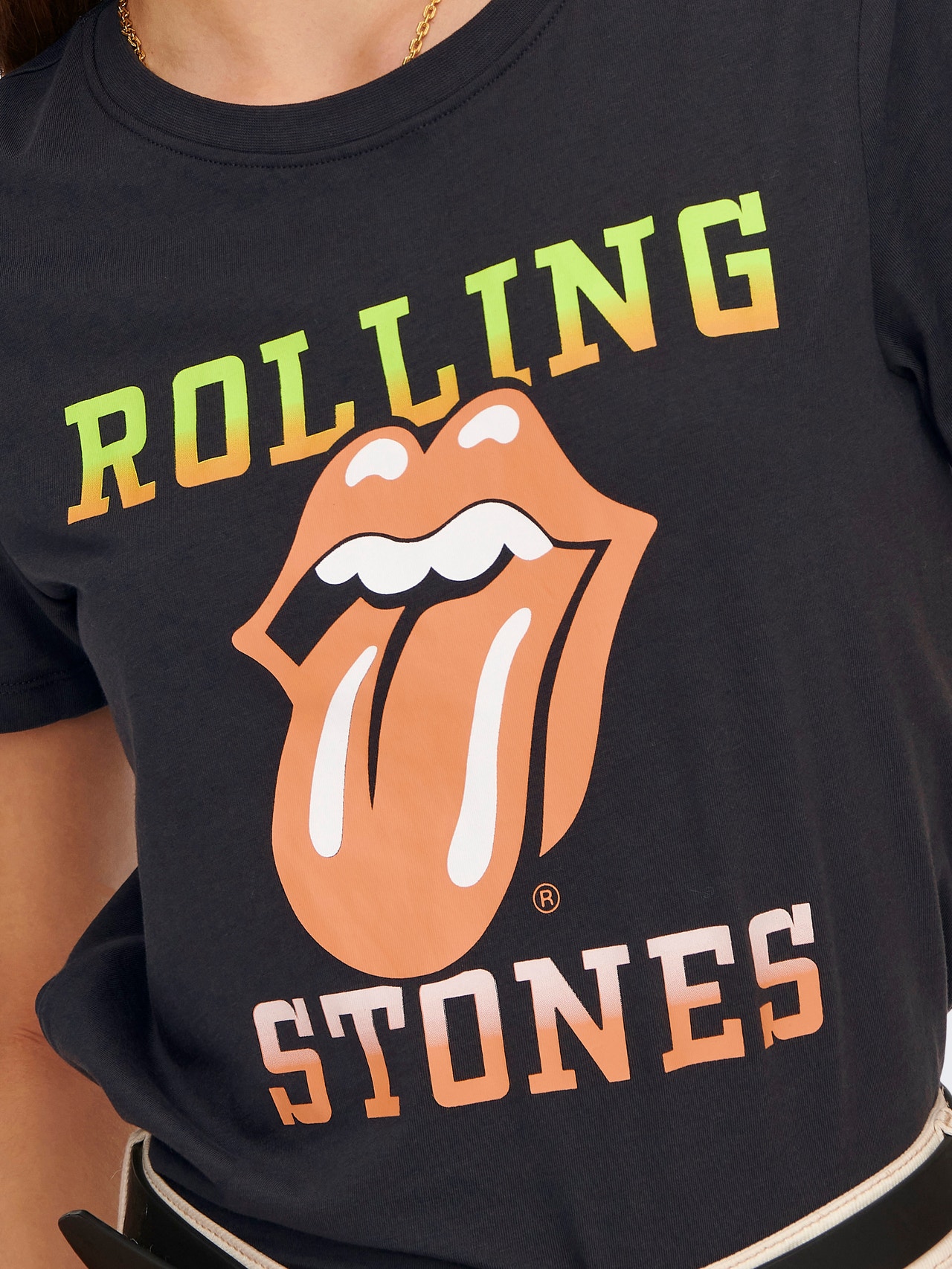 ONLY À imprimé Rolling Stones T-Shirt -Phantom - 15272165