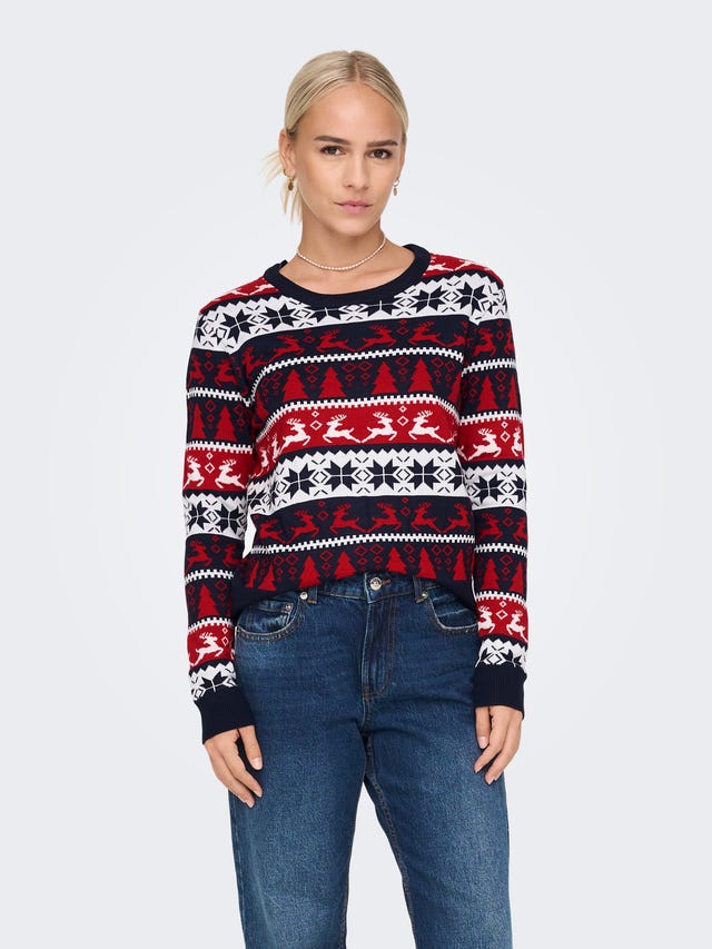 ONLY O-Neck Christmas Pullover - 15272170