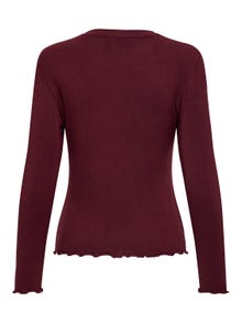 ONLY Wave edge top -Madder Brown - 15272215