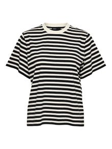 ONLY Striped t-shirt -Cloud Dancer - 15272227