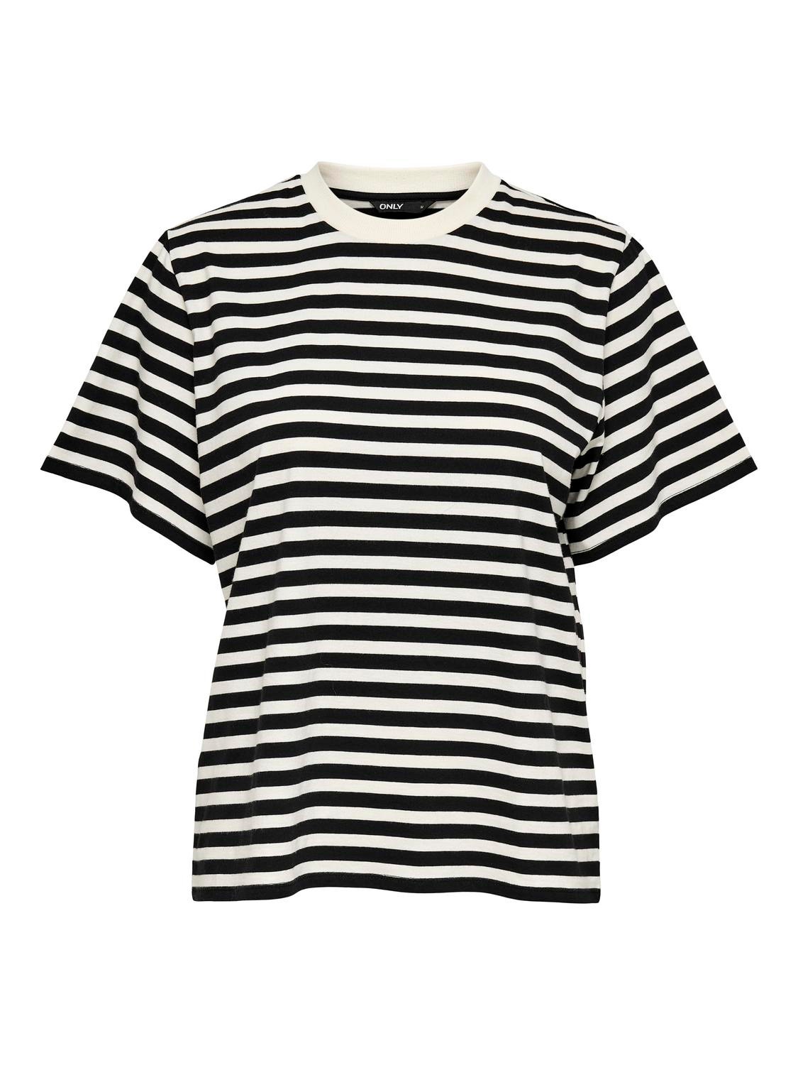 ONLY Striped t-shirt -Cloud Dancer - 15272227