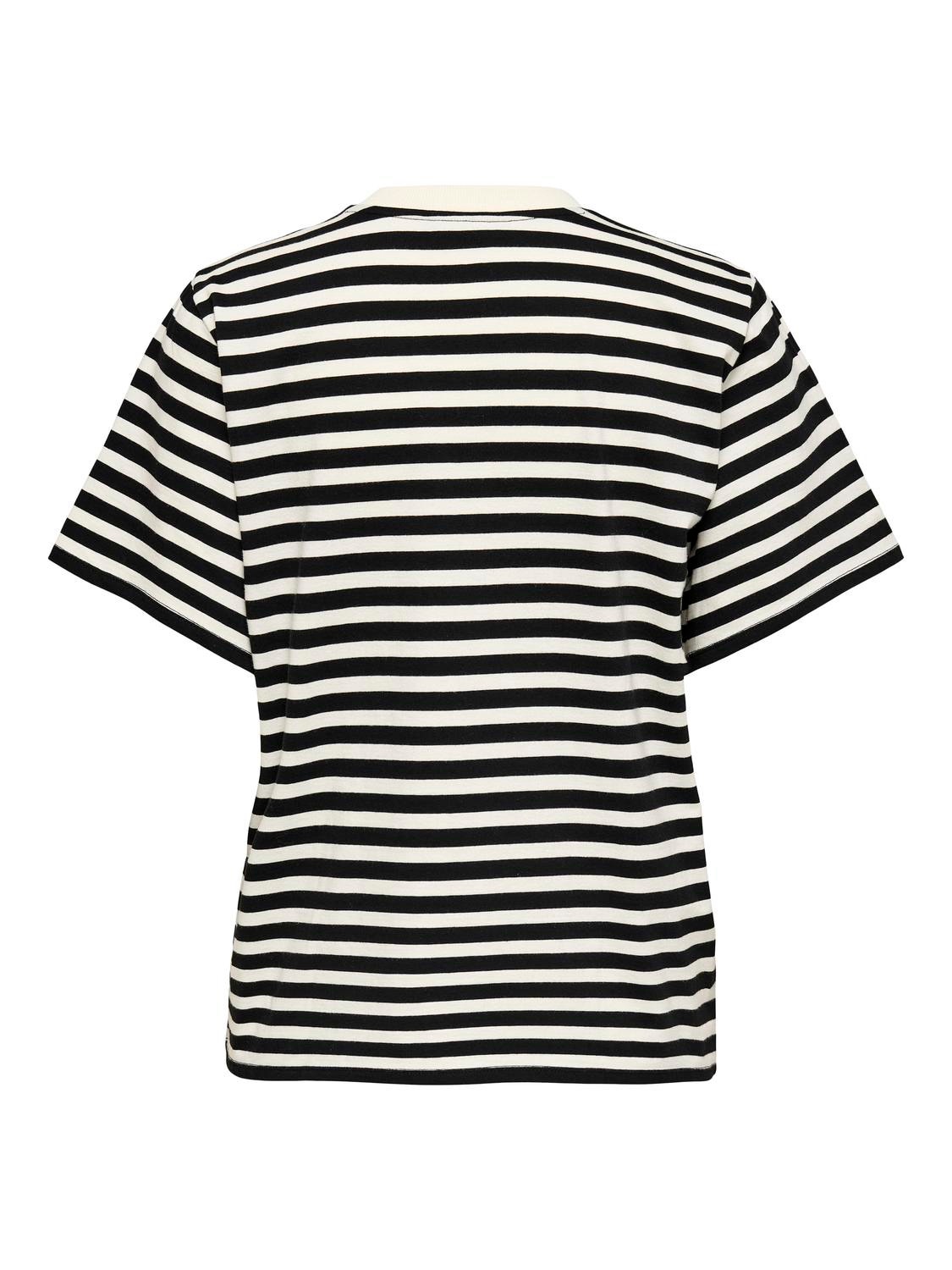 ONLY Striped t-shirt -Cloud Dancer - 15272227