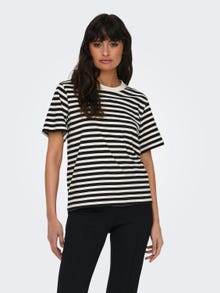 ONLY Striped t-shirt -Cloud Dancer - 15272227