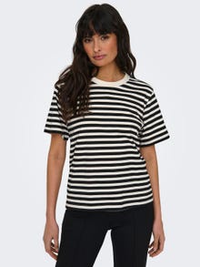 ONLY Striped t-shirt -Cloud Dancer - 15272227