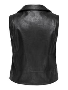 ONLY Curvy Faux leather Waistcoat -Black - 15272268