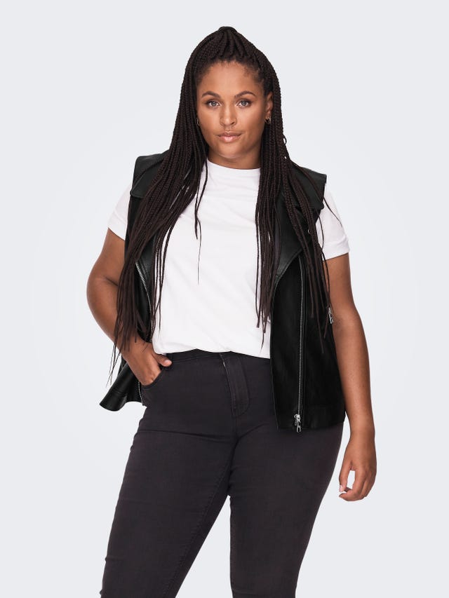 ONLY Curvy Faux leather Waistcoat - 15272268