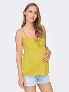 ONLY Regular Fit V-hals Maternity Topp -Cream Gold - 15272310