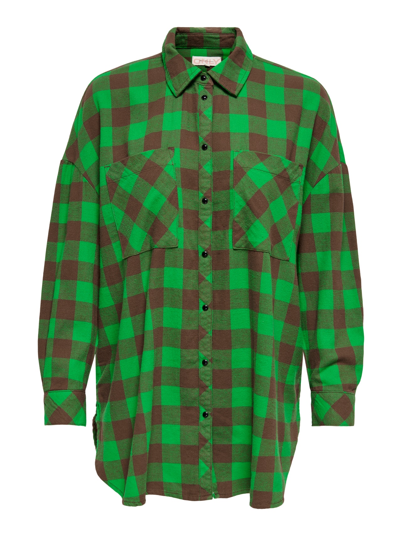 ONLY Loose Check Long sleeved shirt -Carafe - 15272320