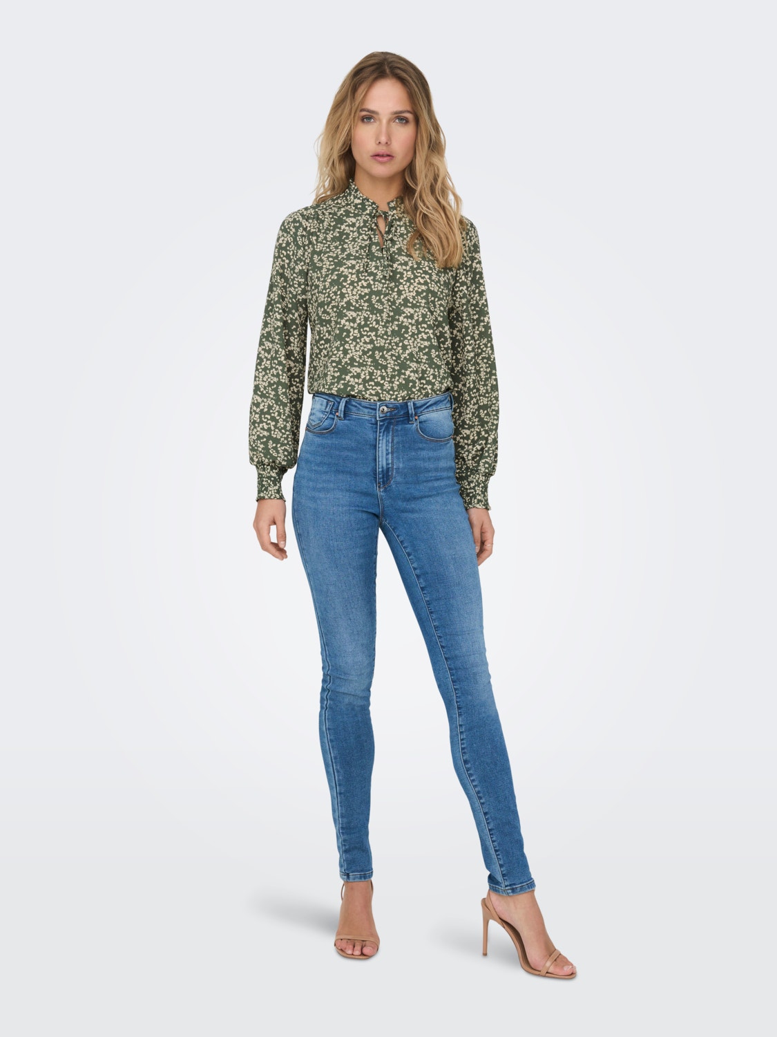ONLY Relaxed Fit O-hals Topp -Duck Green - 15272328