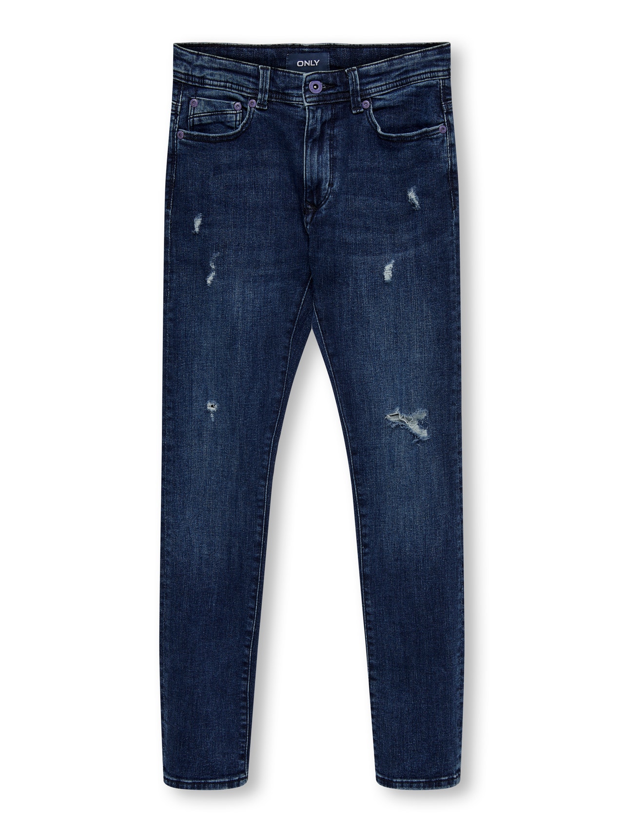 ONLY Verjüngt Jeans -Blue Black Denim - 15272349