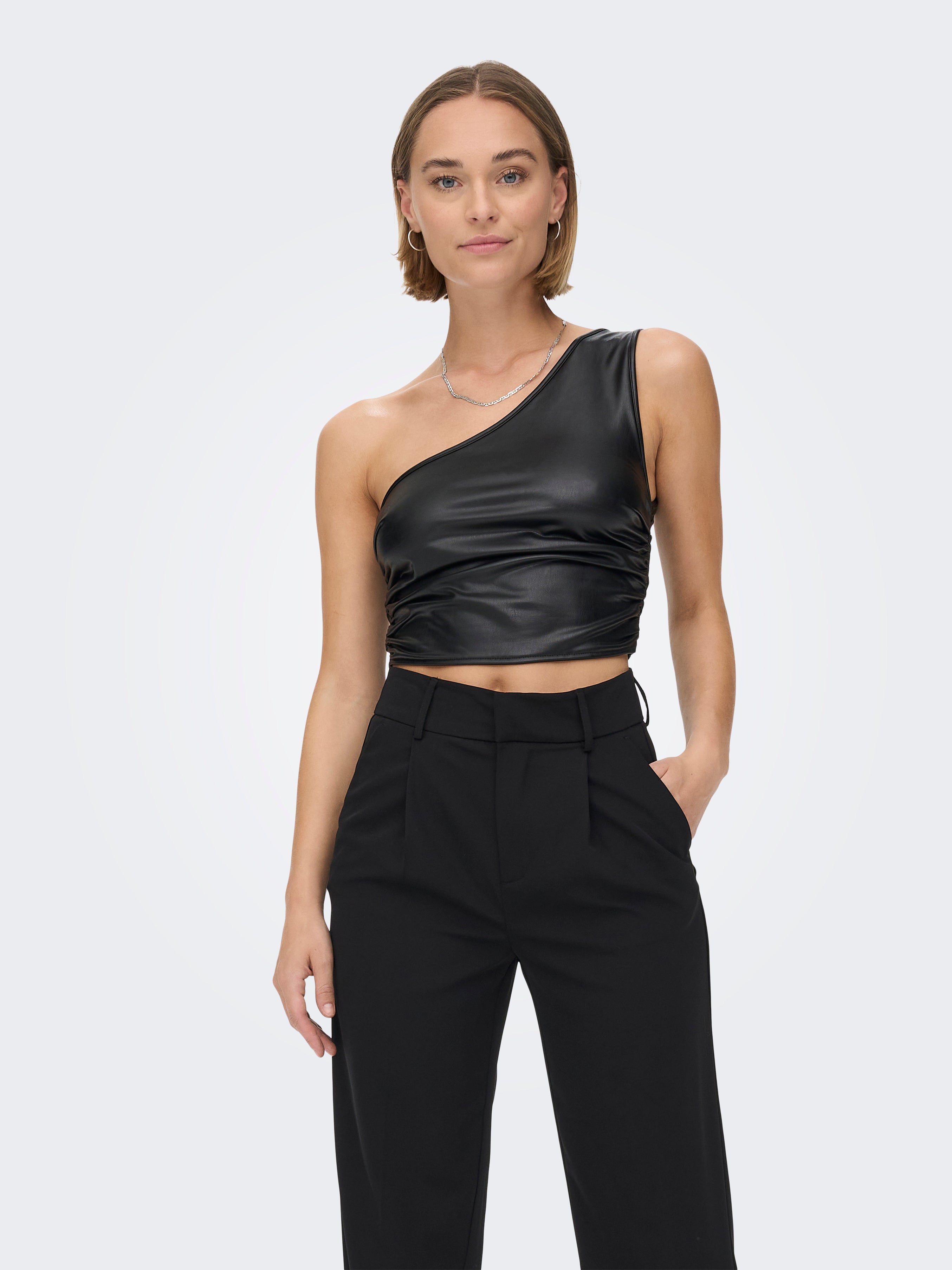 1 shoulder cheap black top