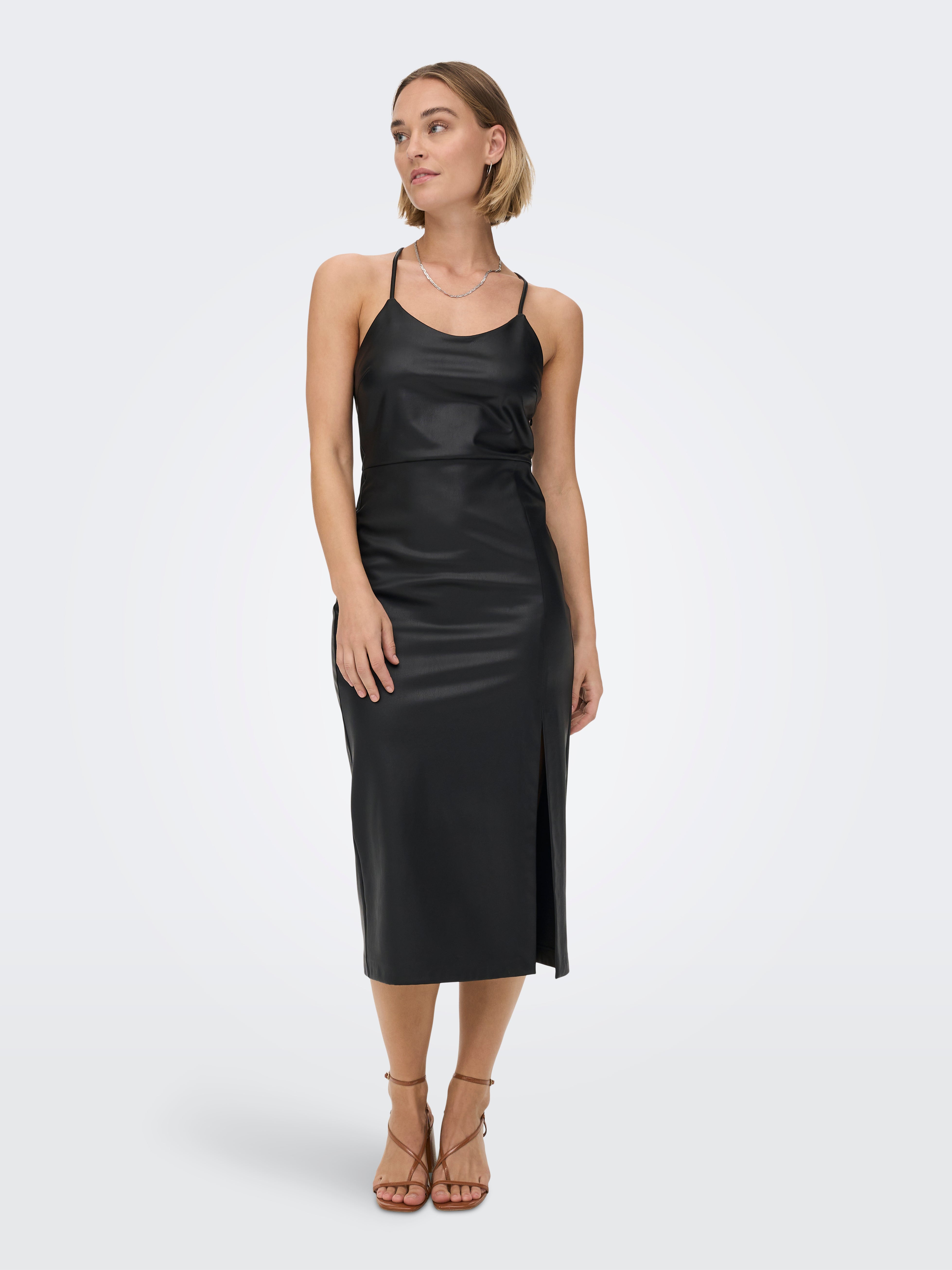 Faux leather Dress Black ONLY