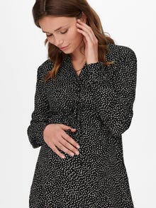 ONLY Normal geschnitten V-Ausschnitt Maternity Kurzes Kleid -Black - 15272439