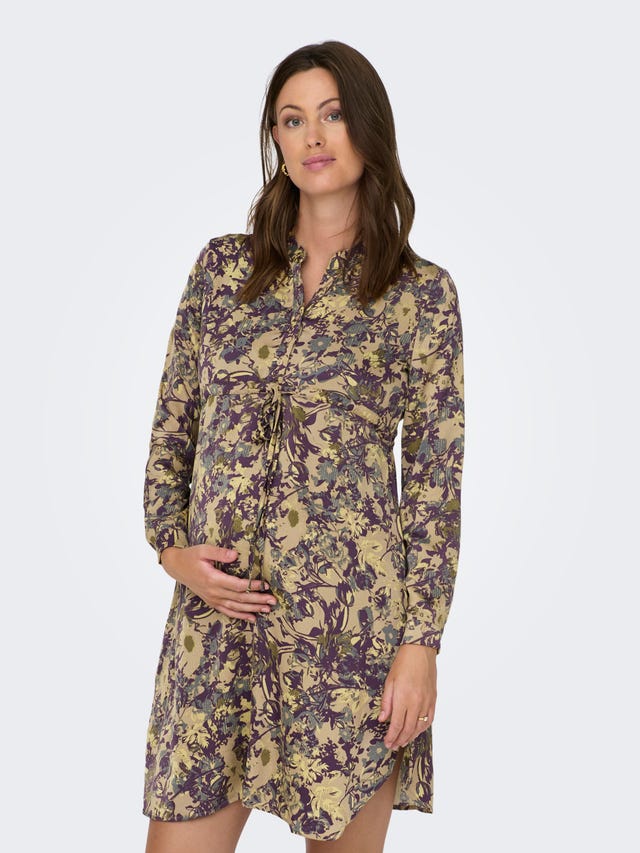 ONLY Normal geschnitten V-Ausschnitt Maternity Kurzes Kleid - 15272440