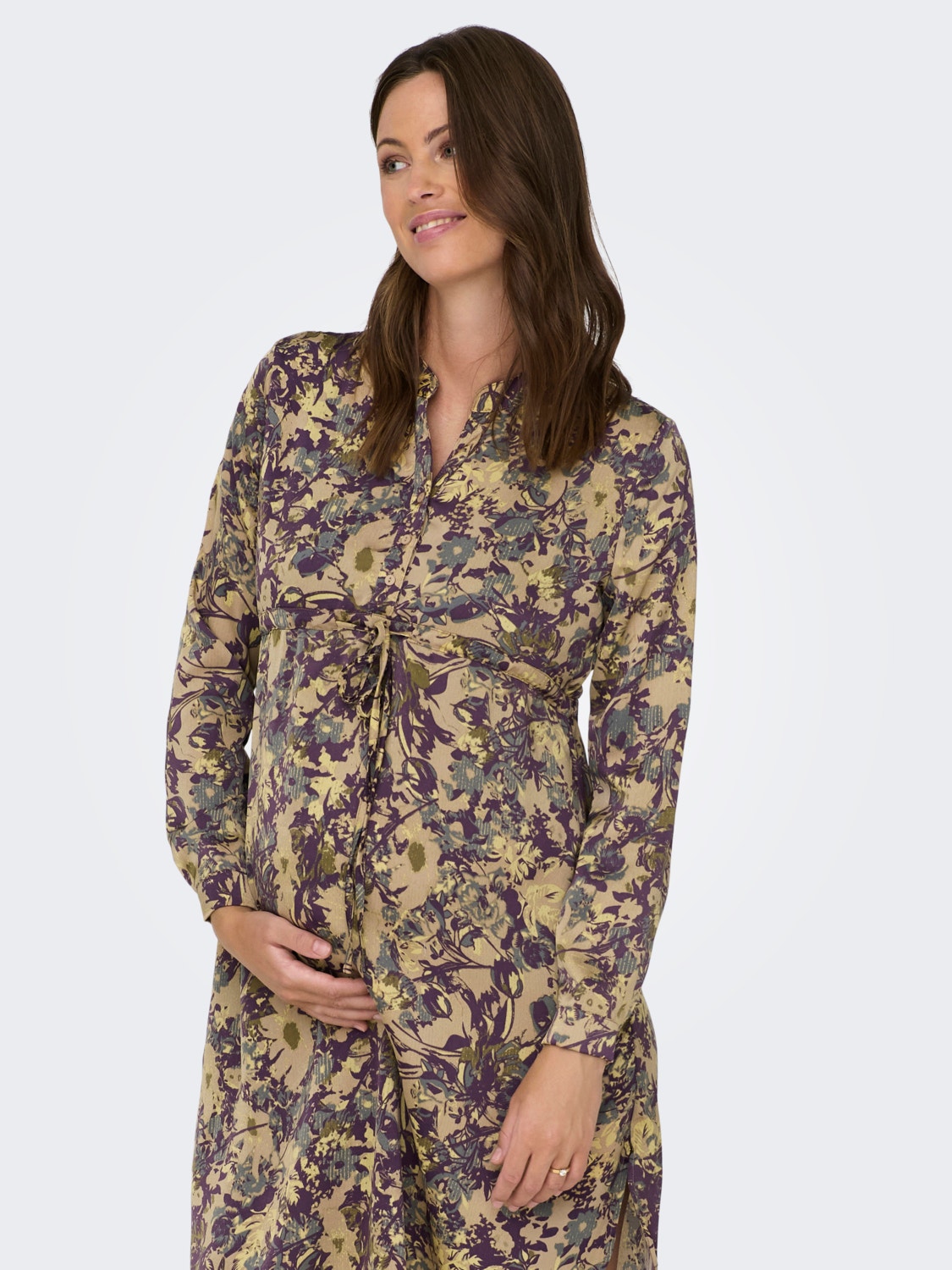ONLY Normal geschnitten V-Ausschnitt Maternity Kurzes Kleid -Amphora - 15272440