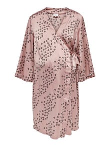 ONLY Regular Fit V-Neck Maternity Short dress -Ash Rose - 15272441