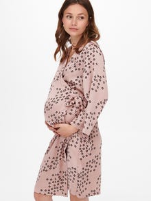 ONLY Normal geschnitten V-Ausschnitt Maternity Kurzes Kleid -Ash Rose - 15272441
