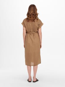 ONLY Mama short sleeved Shirt dress -Tobacco Brown - 15272447