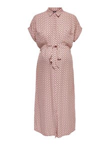 ONLY Regular fit V-Hals Zwangerschap Korte jurk -Dawn Pink - 15272455
