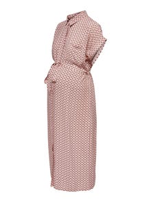 ONLY Regular Fit V-Neck Maternity Short dress -Dawn Pink - 15272455