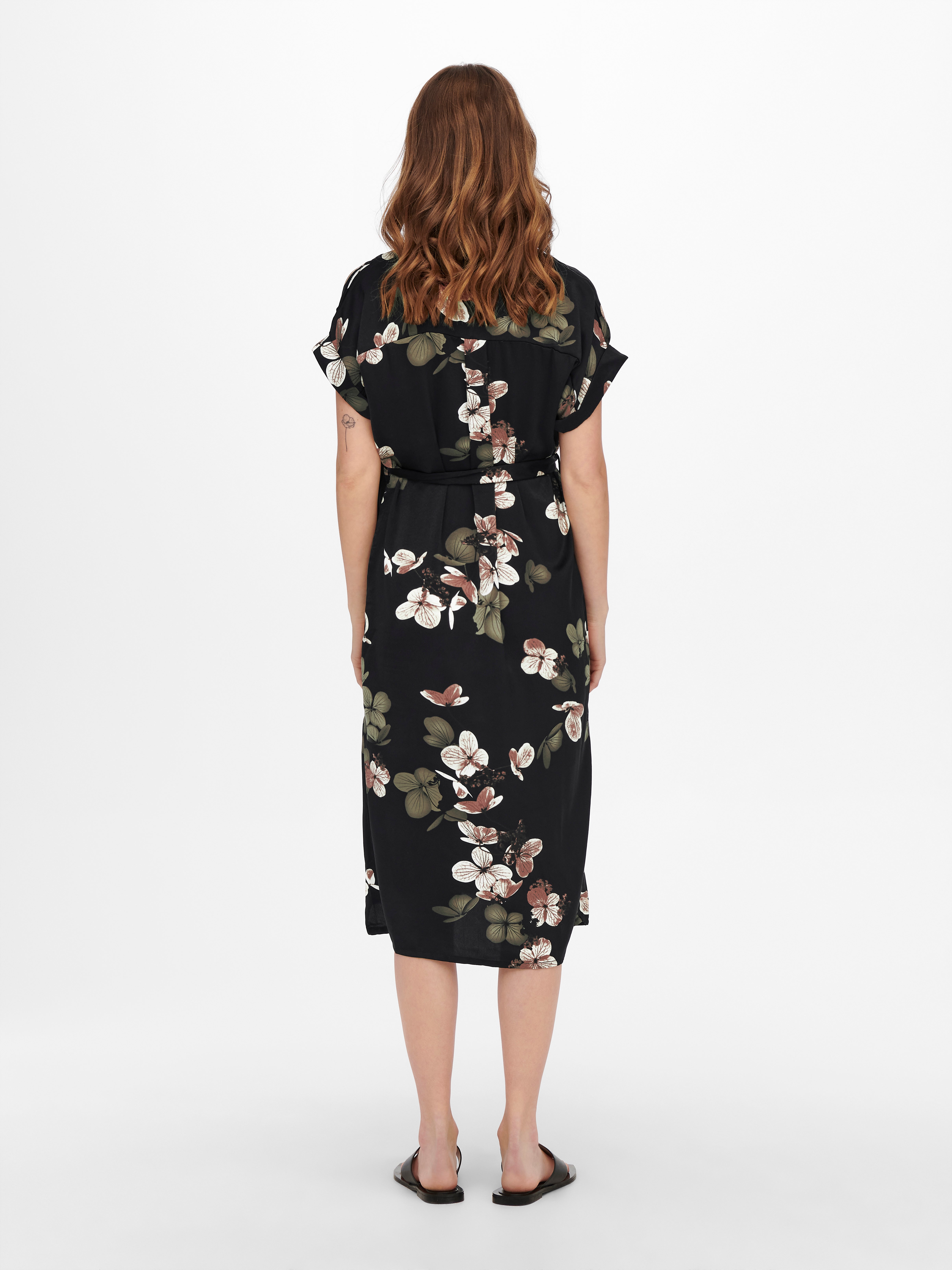 Mama - À manches courtes Robe-chemise | Noir | ONLY®