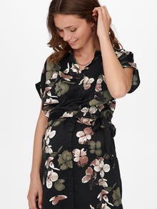 ONLY Mama - À manches courtes Robe-chemise -Black - 15272456